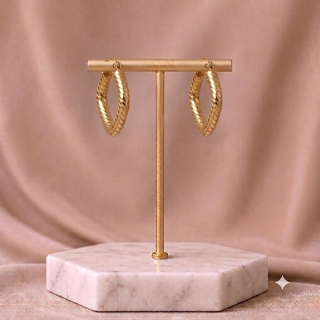 Gold Twisted Rope Earrings