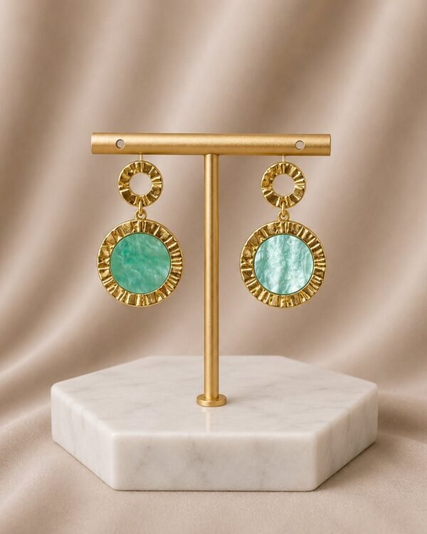 Roman Numeral Turquoise Earrings