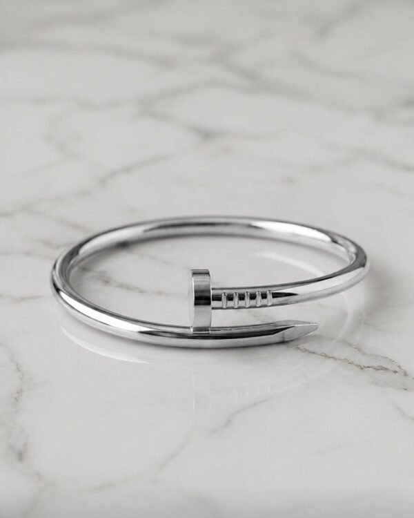 Silver Nail Cuff Bracelet