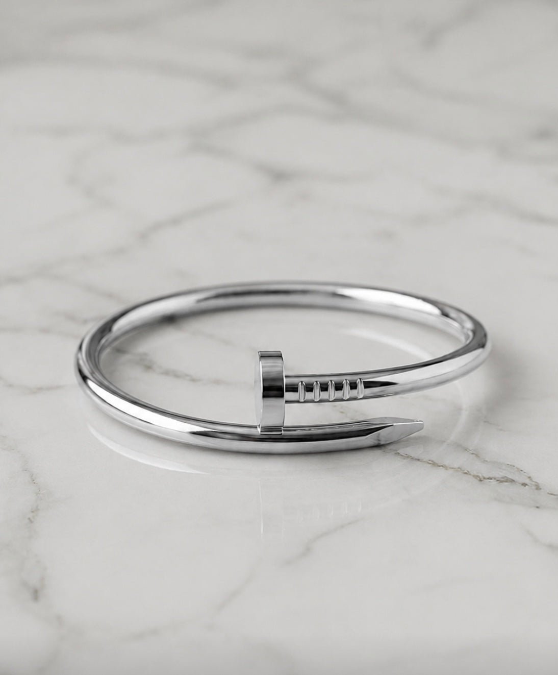 Silver Nail Cuff Bracelet