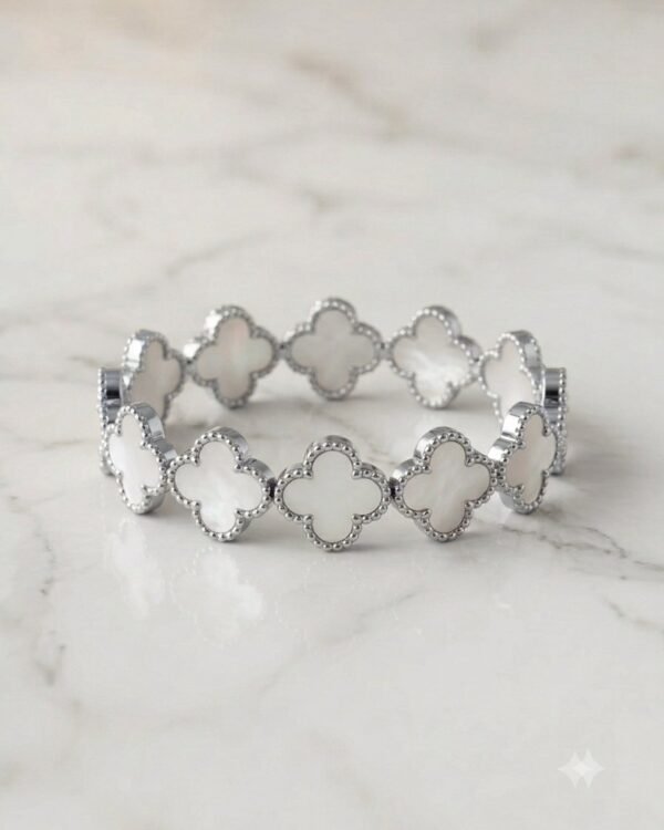 Van Cleef Sliver White Bracelet