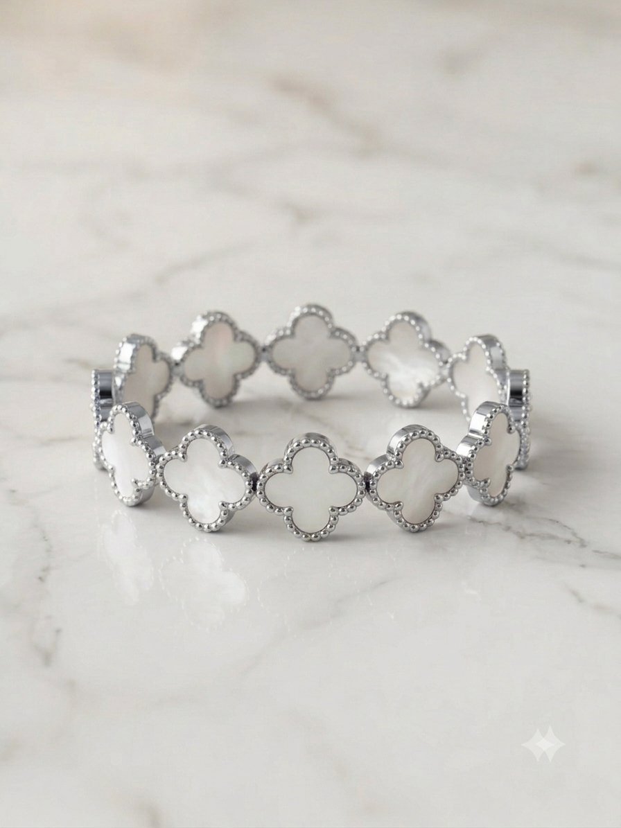Van Cleef Sliver White Bracelet